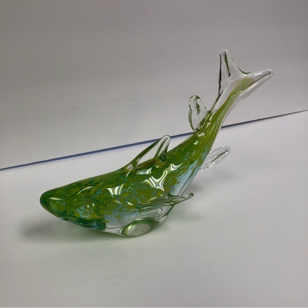 Mid Century Modern Green Art Glass Fish Sculpture / Never used
STUNNING! - Picture 6 of 7